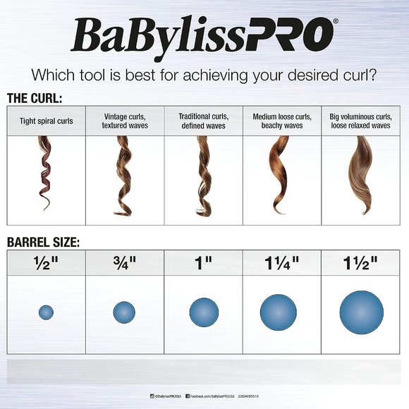 NEW BABYLISSPRO NANO TITANIUM SPRING CURLING IRON 1 1/2" - Picture 5 of 6